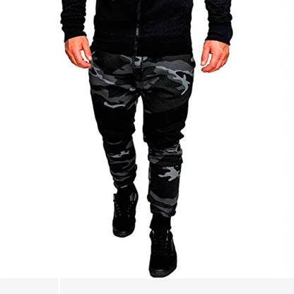 Men's Slim Fit Stretchy Camouflage Drawstring Sweatpants