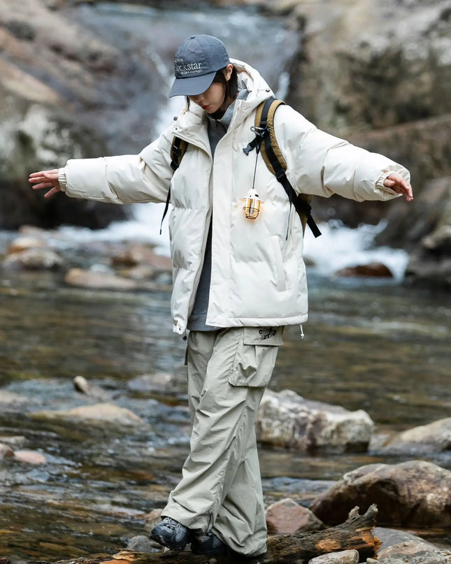 Unisex  Parka Jacket with Detachable Hood - Various Colors