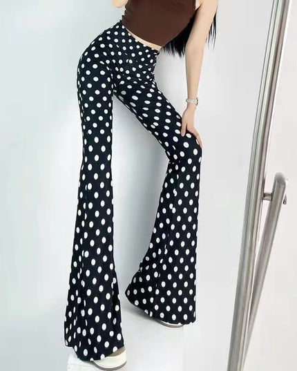 Women's Slim High Waist Striped Flare Pants