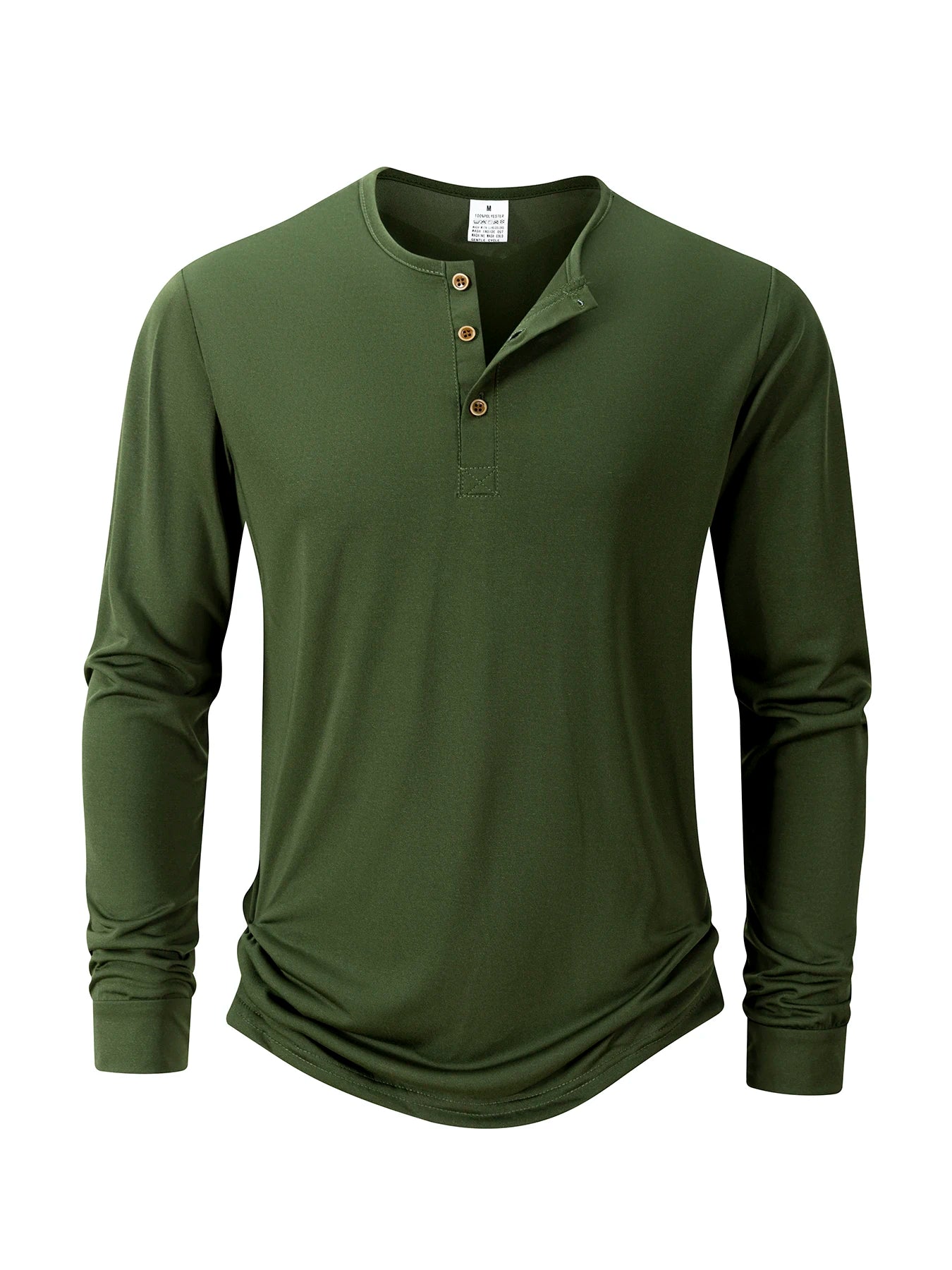 Men's Breathable Long Sleeve Button Henley Sweater