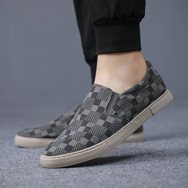 Men's Slip-On Canvas Shoes - Low Profile, Breathable, Lightweight, Casual Style