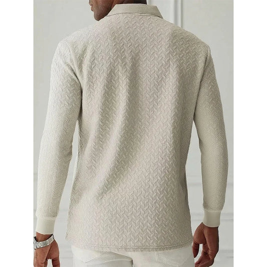 Men's Long Sleeve Button-Up Sweater - Stylish, Comfortable Knit