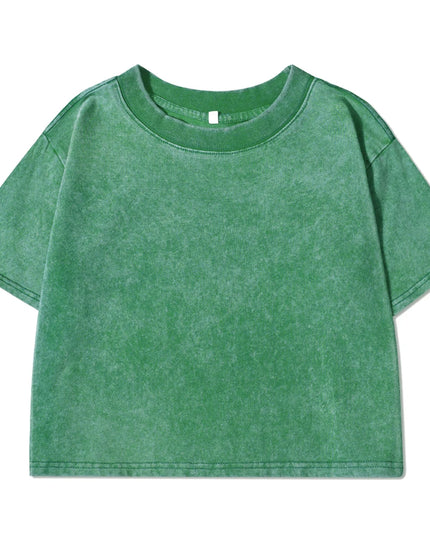 Women's Slim Fit Washed Cropped T-Shirt