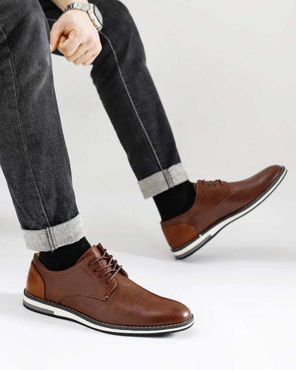 Men's Faux Leather Lace-Up Shoes