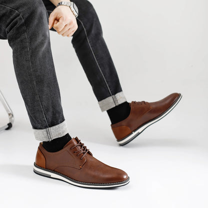 Men's Faux Leather Lace-Up Shoes