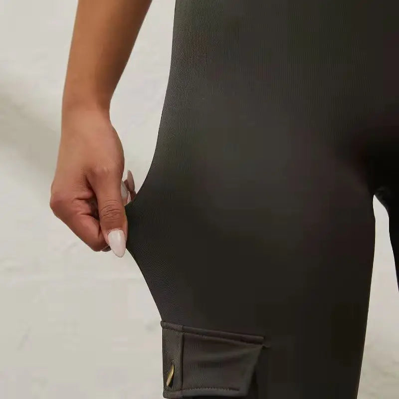 Women's High-Waist Skinny Stretch  Leggings With Side Pockets