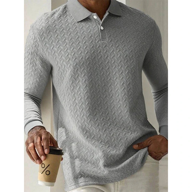 Men's Long Sleeve Button-Up Sweater - Stylish, Comfortable Knit
