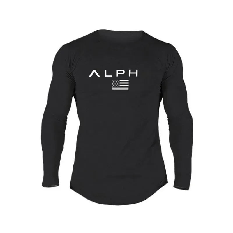 Men's Alph Fitness Cotton Casual Long Sleeve Sweater