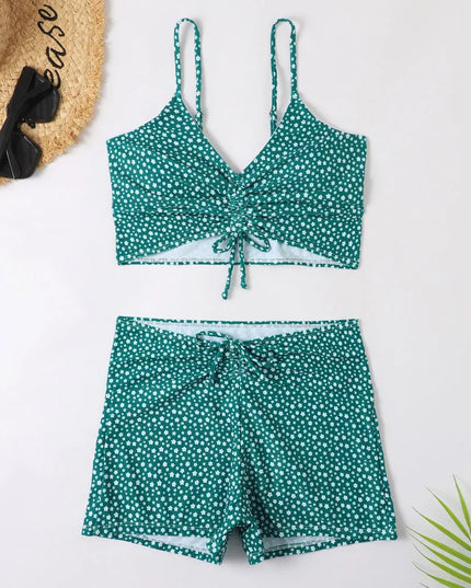 High-Waisted Floral Push-Up Bikini for Women