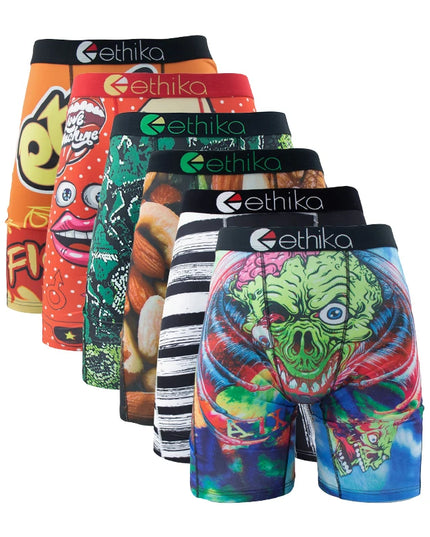 ETHIKA 6-Pack Men’s Breathable Boxer Briefs