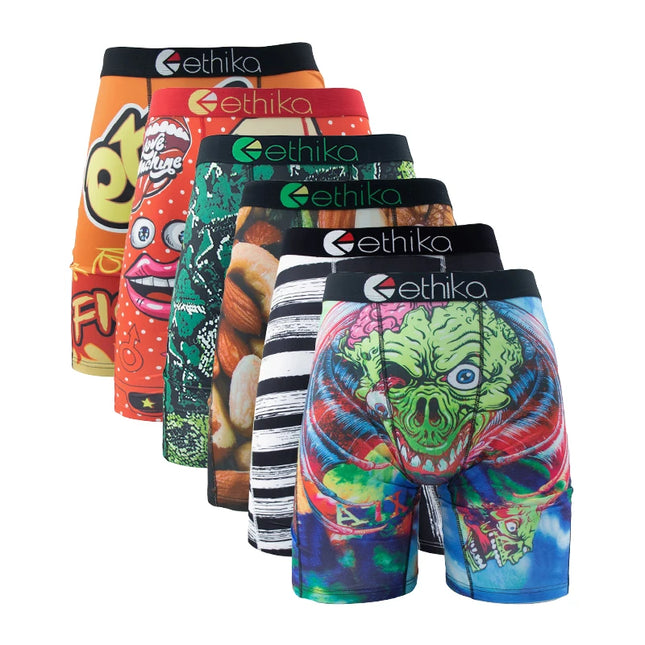 ETHIKA 6-Pack Men’s Breathable Boxer Briefs