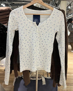 Blue Floral Print / One Size
