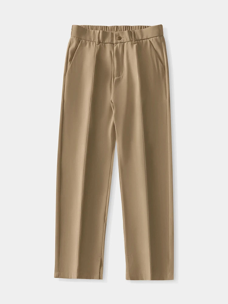 Breathable Casual Men’s Pants - Loose Fit Straight Waist Slacks & Drape Trousers