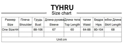 TYHUR Women's Two-Piece Turtleneck Sweater and Slim Skirt Set