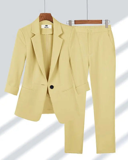 Womens Long Sleeve Pant Sets - Blazer And Pants