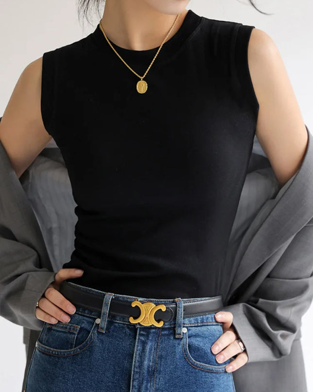 Women's Camisole Vest with Round Neck – Comfortable & Stylish Women's Tank Top