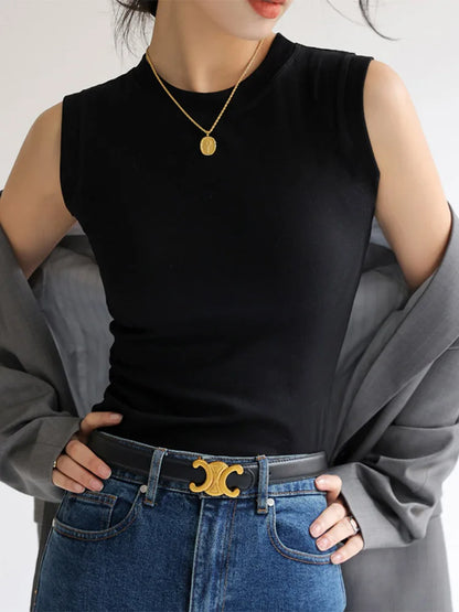 Women's Camisole Vest with Round Neck – Comfortable & Stylish Women's Tank Top