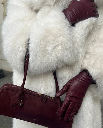 Women's Faux Fur Coat – Luxury Elegant Loose Fit Coat