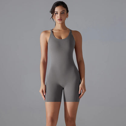 Seamless Soft One-Piece Women's Fitness Bodysuit - Various Colors