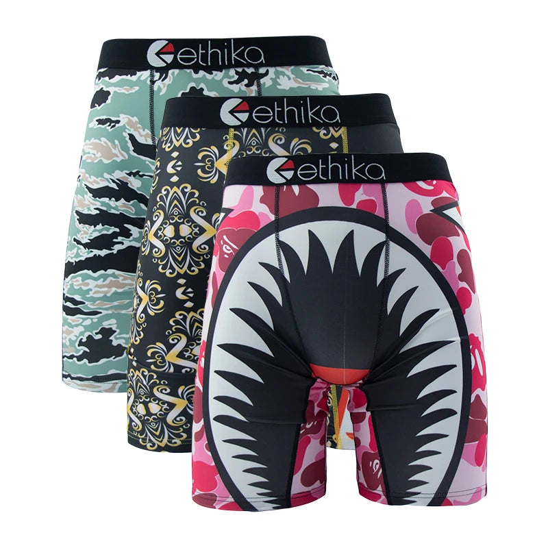 ETHIKA Men's 3-Piece Hipster Underwear Set – Comfortable & Stylish Men's Briefs Pack