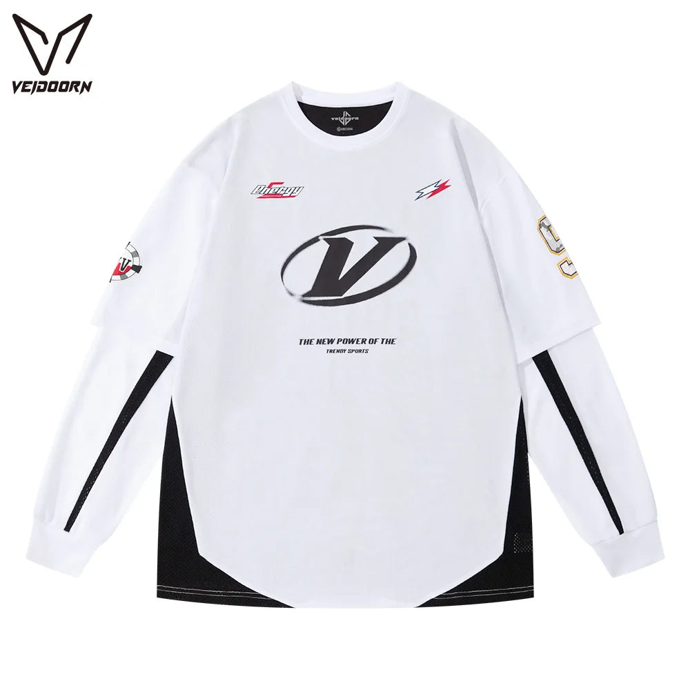 Veidoorn Men's Long Sleeve Athletic Workout Sweater – Comfortable Activewear for Men