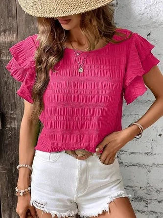 Ruffle Sleeve Women's Blouse