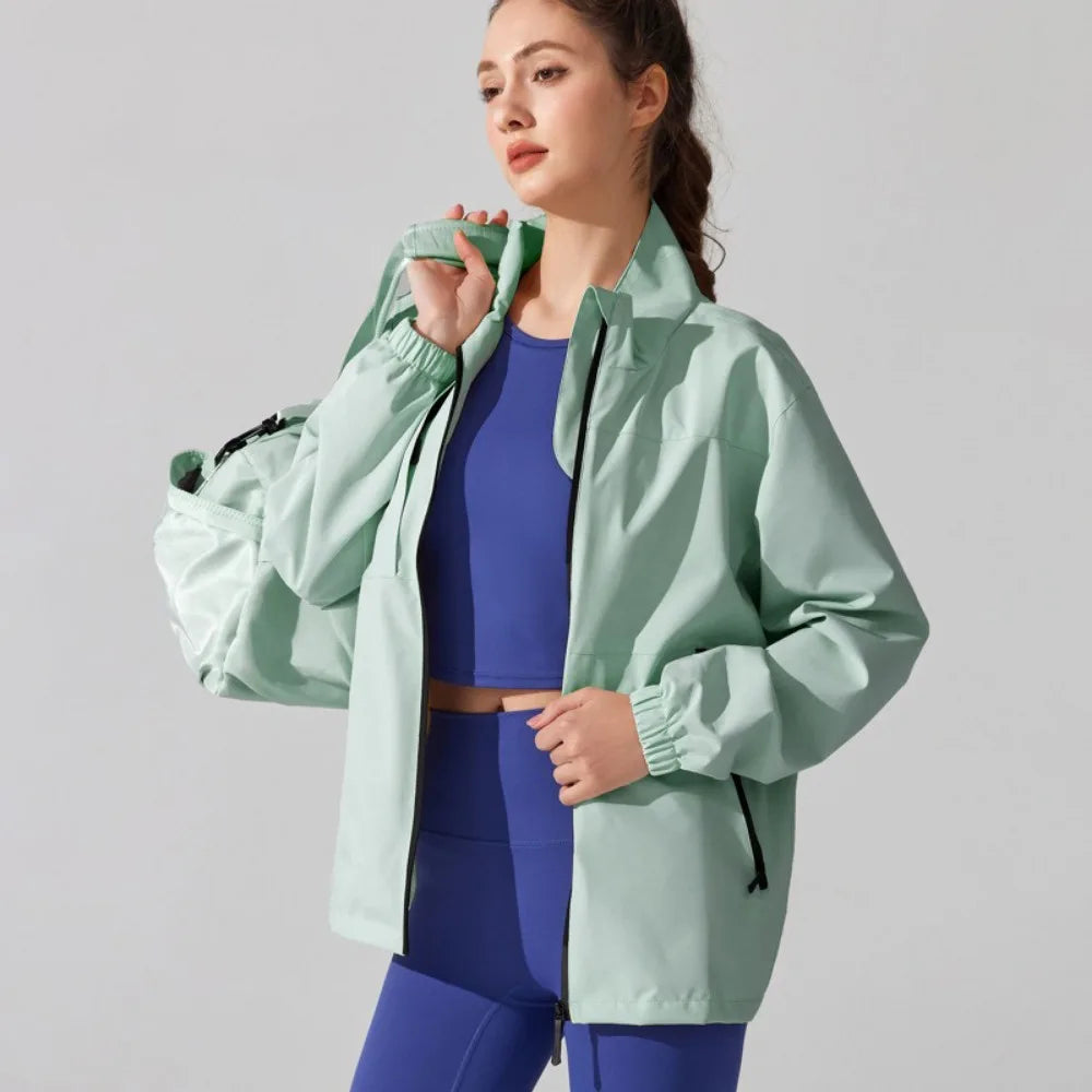 Women's Lightweight Waterproof Windbreaker Jacket
