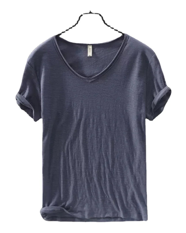 Women's V-Neck Short Sleeve Slim Fit T-Shirt - Various Colors
