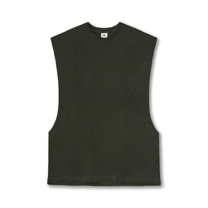 Men's Open Side Cut-Off Vest - Gym Tank Top for Men