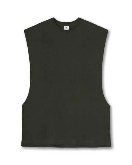 Men's Open Side Cut-Off Vest - Gym Tank Top for Men
