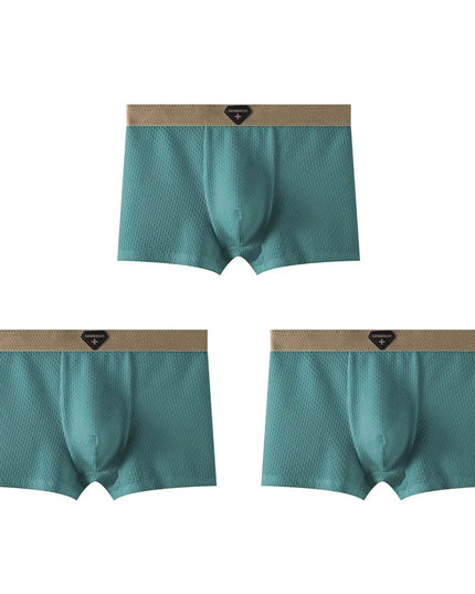3-Pack Men's Ice Silk Boxers - Cool, Breathable, and Comfortable