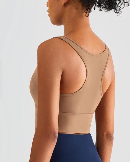Nylon Women's Sports Bra - Stretchy Elastic Fitness Top - Various Colors