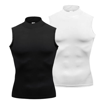 Men's Compression Shirt Vest  - Turtleneck