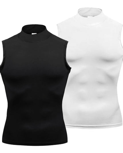 Men's Compression Shirt Vest  - Turtleneck Design