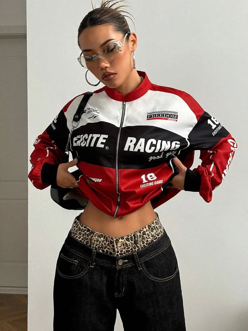 Women's Racer Jacket - Stylish & Lightweight Women's Bomber Jacket