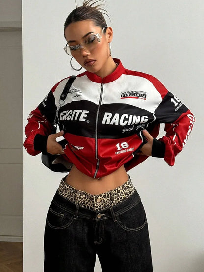 Women's Racer Jacket - Stylish & Lightweight Women's Bomber Jacket