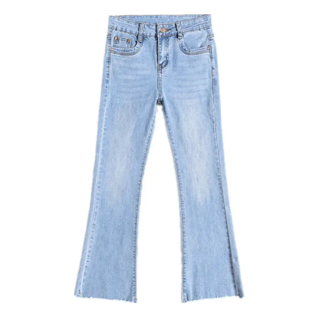 High Waist Flare Jeans for Women – Slim Fit & Trendy Retro Style