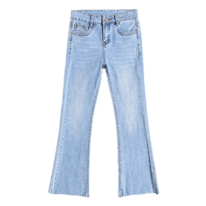 High Waist Flare Jeans for Women – Slim Fit & Trendy Retro Style