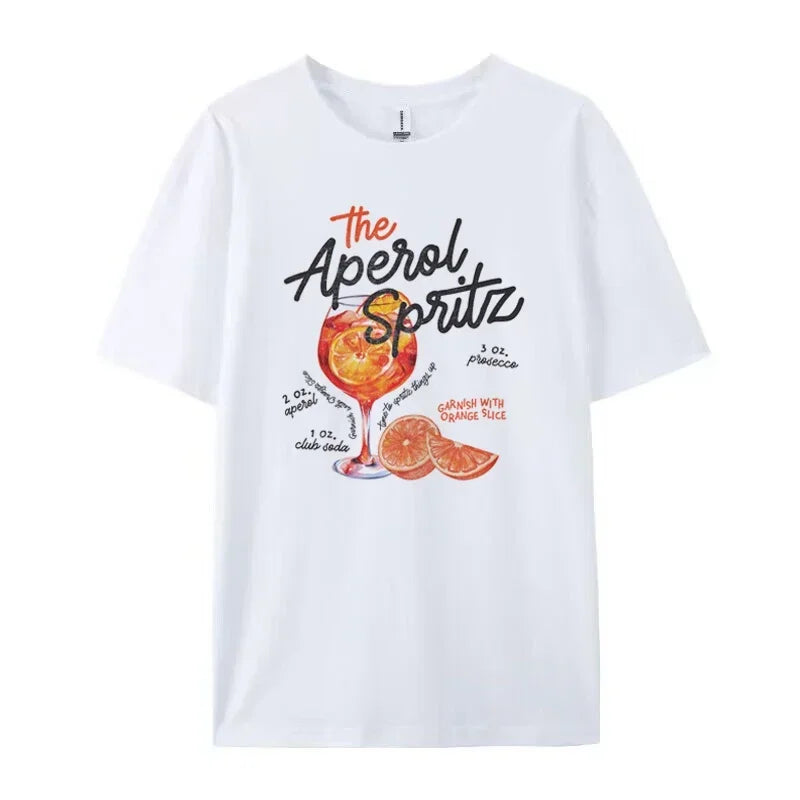 Women's Aperol Spritz Retro Graphic T-Shirt – Loose Fit Cotton Tee