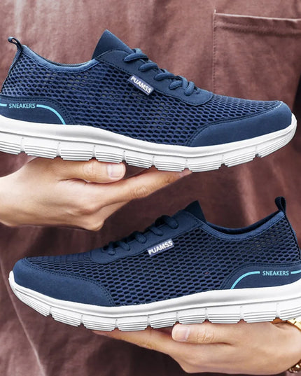 Lightweight and Breathable Mesh Sneakers for Men - Various Colors
