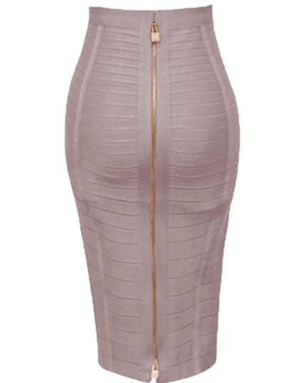 Women's Zipper O-Shape Skirt with Elastic Bodycon Fit