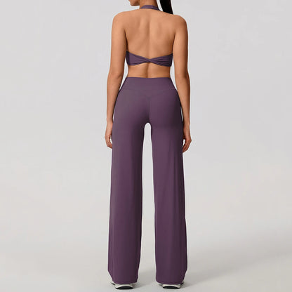 Women's Moisture-Wicking Athletic Set – Sports Bra and Pants Combo