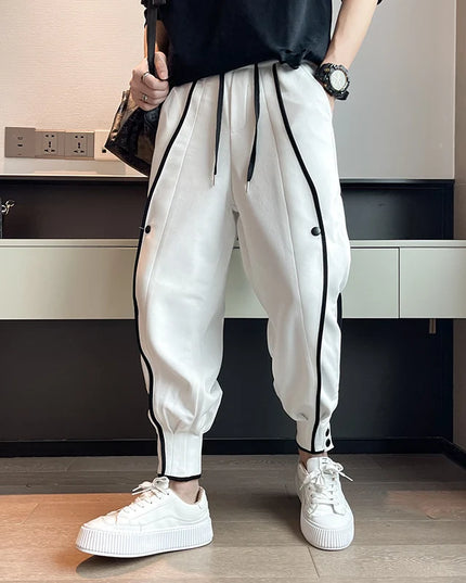 Men's Loose-Fit Joggers with Drawstring Waist - Various Colors