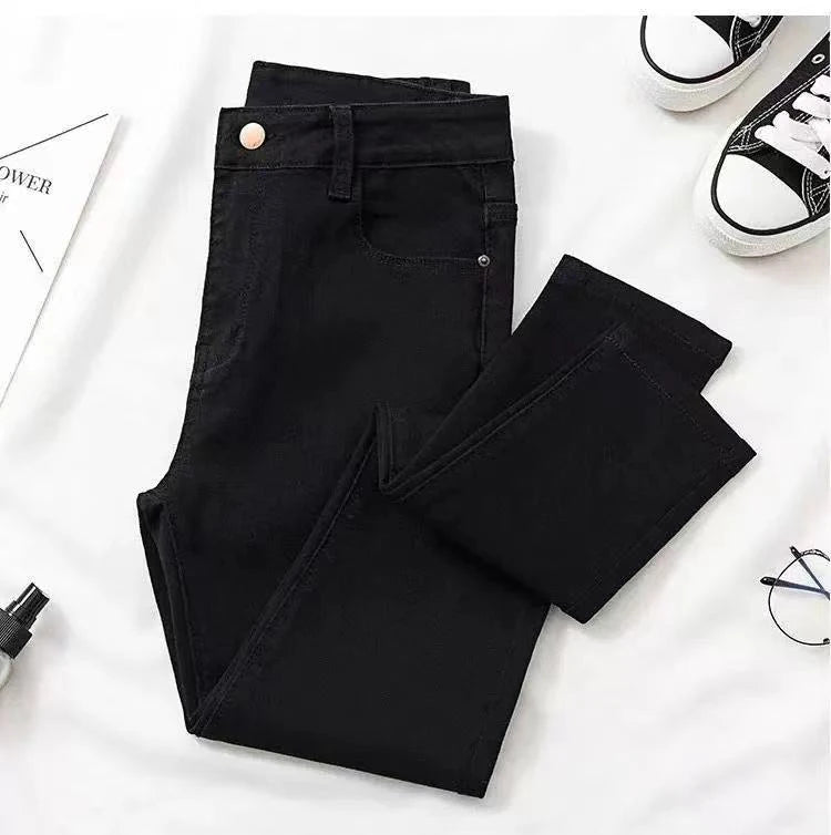 Women's High-Waisted Elastic Skinny Pants