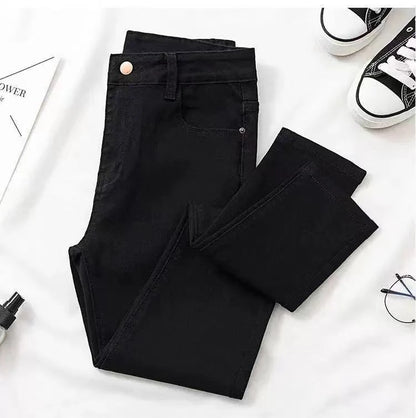Women's High-Waisted Elastic Skinny Pants