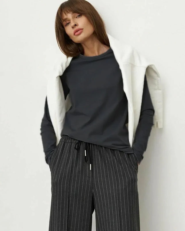 Losee Fit Long Sleeve Cotton Sweater for Women - Various Colors