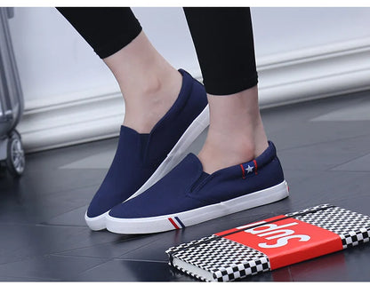Men's Slip-On Canvas Sneakers - Breathable Casual Flats
