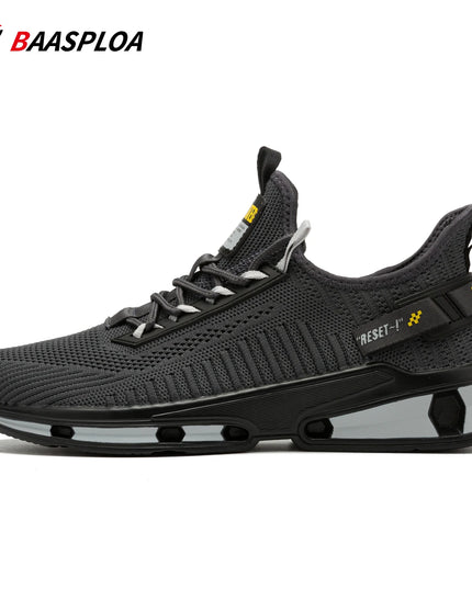 Baasploa Men's Sneakers - Breathable, Anti-Slip, Shock-Absorbing Athletic Shoes