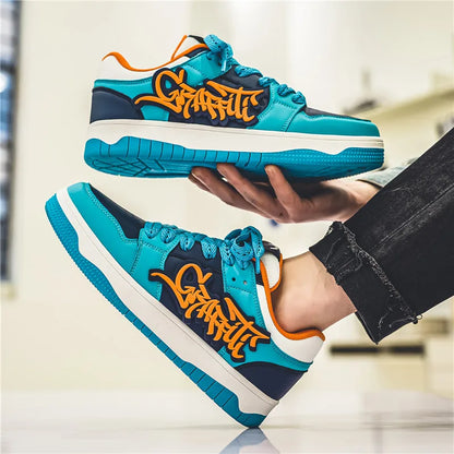 Men's Streetwear Hip Hop Style Sneakers – Trendy Urban Designer Shoes for Men