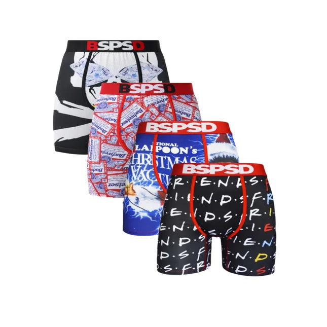 BPSD 4-Pack Men's Breathable Boxer Briefs Underwear